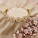 Handcrafted Kundan Alloy Metal Floral Hairband